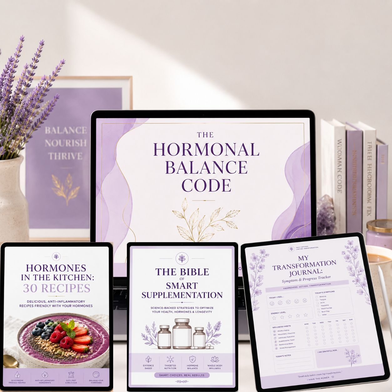 The Hormonal Balance Code + 3 Free Bonuses                                                                                         30-day money back guarantee.